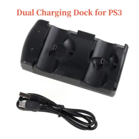 Dual Charger Station Charging Dock for PlayStation 3 for PS3 Move Gamepad Controller Dualshock 2 in 1 Stand