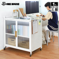 ONE HOUSE 大洛克80寬磁吸雙開門廚房萬用收納櫃_三層_80x45cm桌面(餐廚櫃/收納架/置物櫃/層架/收納櫃)