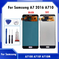 OLED LCD 5.5" For Samsung A7 2016 A710 A710F Display For Samsung Galaxy A7 2016 A710 Lcd Touch Screen Digitizer Assembly Display