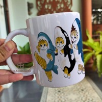 Mofusand cat hippers blind mug gift cute cat cangkir keramik
