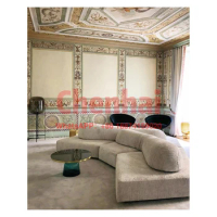 Italian Luxury U Shaped Modular Sofa Set Living Room Furniture Fabric Upholstered Sectional Sofa