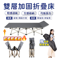 【DaoDi】摺疊床 十腿方管加粗 露營折疊床附收納袋(190cm 行軍床 午休床 看護床)