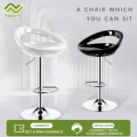 Limited Price Nearra Bar Chair Bar Stool360 Swivel Height Adjustable Kerusi Bar Bar Chair White/Blac