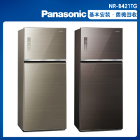 Panasonic 國際牌 422公升一級能效無邊框玻璃系列右開雙門變頻冰箱(NR-B421TG)