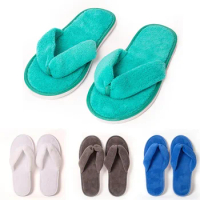 Soft Winter Hotel Slippers Men Women Travel Disposable Cotton Flip-Flops Home Hospitality Soft SPA Guest Slides
