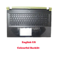 Laptop PalmRest&amp;Keyboard For Gigabyte For AERO 17 HDR XA SA YA PR77 RP77XA V184945AS1 27363-77XA0-J22S English Colourful Backlit