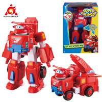 Super Wings 7 "Robots Set Transform Vehicle With 2" Deformation Action Figure Robot Transforming Airplane Toy Kid Birthday Gift