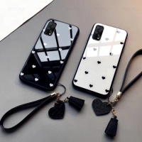 Glass Case For Realme X XT X2 X7 X50 Pro Ultra Fashion Love Heart Hard Phone Cover