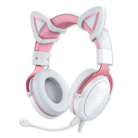 ONIKUMA - 3.5MM 電競級(LED白光)耳機麥克風- 粉紅色/白色 X10-WH