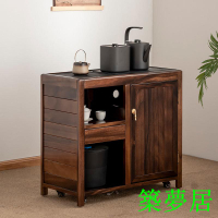 免運 【開立發票】茶水櫃 收納櫃 茶車新中式胡桃木移動泡茶幾全實木家用小型泡茶臺陽臺茶桌燒水壺一體