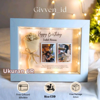 Dried Flower 20x15cm | Frame Gift | Kado Ulang Tahun | Kado Anniversary | Kado Wedding | Kado Pernik