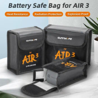 For DJI AIR3 Battery Storage Box, Drone Accessories, Drone Lithium Battery Safety Bag, Explosion-proof Protection Bag