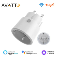 AVATTO 16A EU Smart Wifi Power Plug,Wifi Socket With Power Monitor Function Work With Google Home, Alexa ,IFTTT Voice Control