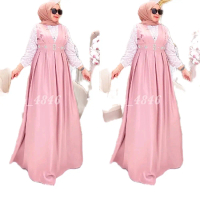 Promo jessica dress Dress wanita muslimah Gamis baju midi muslim gaun lebaran oneset hijab satu set 