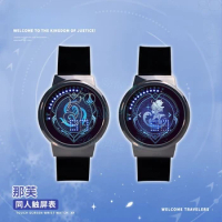 Game Impact Focalors Furina LED Digital Touch Screen Luminous Watch Waterproof Simple Silicone Women Anime Electronic Watch