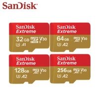 100% Original SanDisk Memory Card 32GB 64GB 128GB 256GB U3 High Speed Extreme Micro SD Card Class 10 UHS-I V30 TF Card