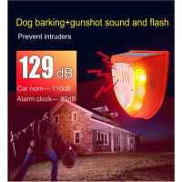 Sensor Type Loud 129db Solar Alarm Repeller Motion Sensor Home Security Alarm Detector Solar AlarmCD