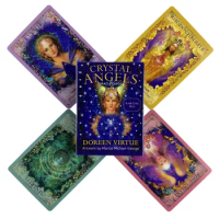 Crystal Angels Oracle Cards A 44 Tarot English Divination Edition Deck Borad Games