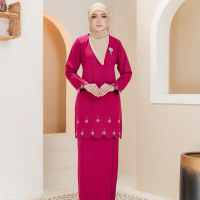 New colour Kurung Teha 2.0 Wanita Dewasa fuchsia pink, teal blue, mint sage green