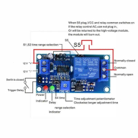 Rơ Le Độ Trễ Pcbfun, Dc 12V, Bật / Tắt Mô-đun Công Tắc Thời Gian, Với Chức Năng Hẹn Giờ