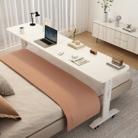 跨床桌 床上桌 床桌子 書桌學生家用辦公桌床邊可行動升降桌臥室長條窄跨床電腦桌實木『ZW9009』