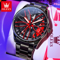 OLEVS 9937 Luxury Original Men Quartz Watch High Quality Rotating Wheel Dial Business Sport Men Wate