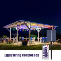 Solar Battery Box LED String Lamp Panel Controller Garden Street Light Decor