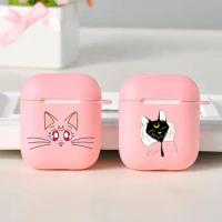 Sailor Moon Airpods 2 3 Case Silicone SailorMoon Cartoon Pink Cover For Air pods Pro 2 Cute Case Headphone Case Japan Anime Cats