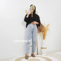 Gavi Blouse Crinkle Lengan Serut/Sani Top/ Heksa Kemeja Blouse Gavi Lengan Serut Crincle Blouse Sani