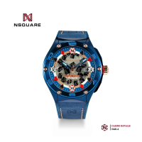 【NSQUARE】CASINO系列 限量皇家賭場橡膠腕錶-尊爵藍 G0544-N40.4