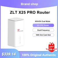 Unlocked ZLT X25 PRO 5G CPE Router NSA+SA Mesh WiFi Dual-Frequency Gigabit Signal Repeater With Sim Card Slot For Home Office