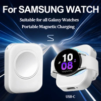 New Magnetic Wireless Portable Watch USB Type C Fast Charger for Samsung Galaxy Watch Classic 6 5 4 3 2 1 Pro Universal Charging