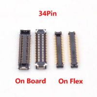 2Pcs Lcd Display Screen Flex FPC Connector For Samsung Galaxy A3 2015 A3000 A300F A3009 J3 2017 J330 J330F Plug On Board 34 Pin