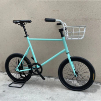 20 Inch Bicycle BMX Fixed Gear Bike Fixie Mini Velo Sports Vintage Flip-flop For Commuting Steel Frame
