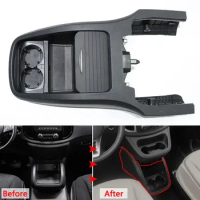 Upgrade Storage Box Assembly Deluxe With Cigarette Lighter&amp;USB&amp;Water Cup Holder For Mercedes Benz V-Class Vito Metris 2016-2023