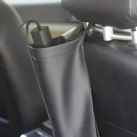 Foldable Car Waterproof Umbrella Storage Bag Auto Umbrella Holder PU Leather Cover Umbrella Storage Holder for Car Accessories