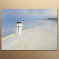 Oil Painting Women High Quality Summer Afternoon On Skagen Beach Peter Severin Kroyer Picture On Canvas Hand Painted Unframed