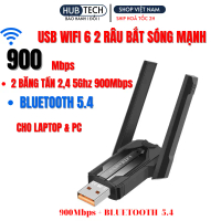 [HỎA TỐC ] USB WiFi 6 2 in1 , CARD WIFI USB WIFI CHO PC Wifi 5g 2 Râu tốc độ cao wifi 900 Mbps + blu
