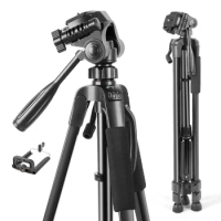 63"Tripe Camera Aluminum Heavy Duty Profissional Tripod Stand For Phone With Travel Bag For iPhone/Canon /DSLR Tripod 360 Degree