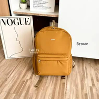 Tweelyforbag Jessy Backpack (Laptop 12inch) Tas Ransel Wanita Brown