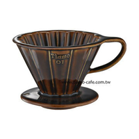 金時代書香咖啡 TIAMO V01花漾陶瓷咖啡濾器組 (咖啡))附濾紙量匙滴水盤 HG5535BR