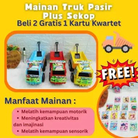 [BELI 2 GRATIS 1 KARTU KWARTET] TTP-01 Truk Tronton Pasir Mainan Mobil Mobilan Anak Dump Truck Plus 