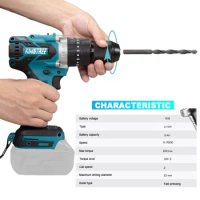Brushless Electric Impact Drill Cordless Screwdriver Lithium Battery Charging Hand Drill For Makita 18V Battery Home DIYS