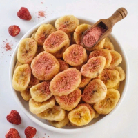 KERIPIK BUAH PISANG STRAWBERRY PREMIUM KILOAN Snack Cemilan Sehat Manis Segar Vakum Frying Lebih Ama