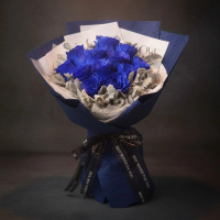 鮮花花束 (厄瓜多爾藍玫瑰12枝及襯花等) [FB14925]