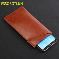 FSSOBOTLUN,For Apple iPhone11 Case Sleeve Pouch Bag For Apple iPhone 11 Pro Max 6.5"Handmade Microfiber Leather Protective Case