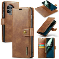 DG.MING 2 in 1 Detachable Folio Wallet Case for OnePlus 12 11 Nord 2 N20 N200 9R 10R ACE 6 8 9 10 Pro Premium Leather Flip Cover