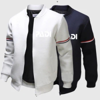 Scuba Driver Padi Men's New High Quality Long Sleeves Coats Spring Autumn Round Neck Flight Jacket Fashion Casual Top Streetwear