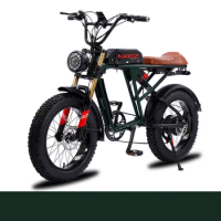 Smart powerful AKEZ 48V lithium full suspension folding mountain ebike fat tire electric bike bicycle