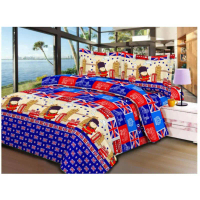SPREI SET BANTAL DAN GULING MOTIF BENDERA LONDON ENGLAND DISPERSE Karet Katun Karet Katun